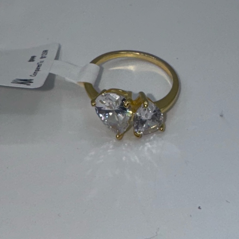 14k 2.75ct Pear Toi et Moi Ring - Picture 5 of 11